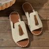 Priya | Flade sandaler med frynser i etnisk stil