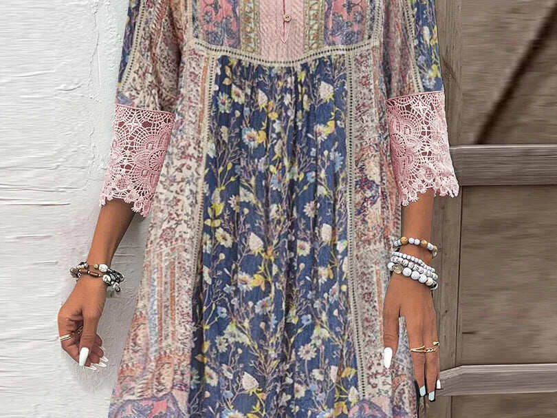 Sheena | Luftig Boho-Kjole med Feminin Note