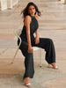Elen | Plisseret jumpsuit med halterneck