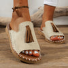 Priya | Flade sandaler med frynser i etnisk stil