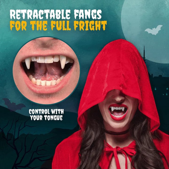 VampiWeen™ | Udtrækkelige Halloween-vampyrtænder | HALLOWEENDEAL! - Norado