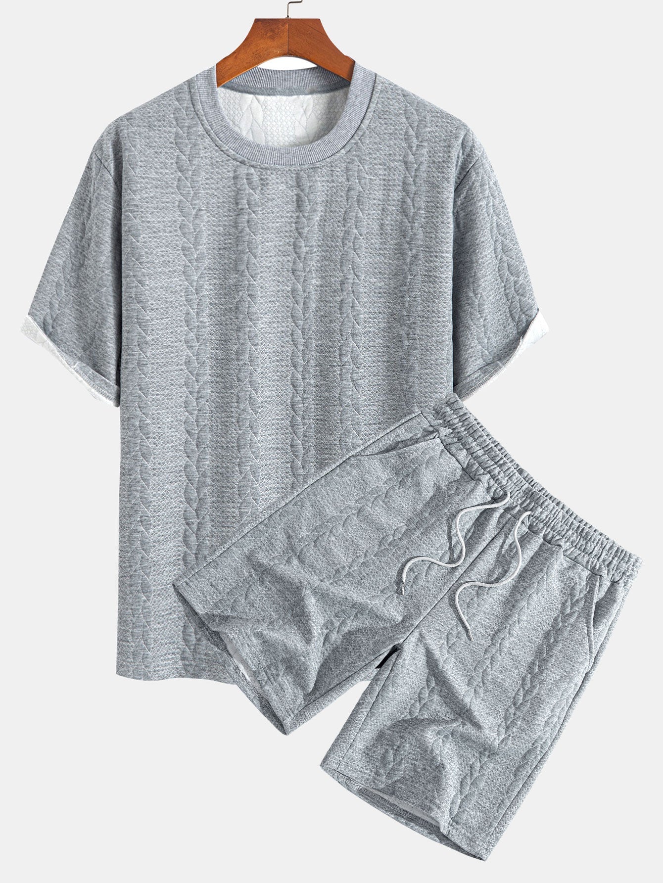 Rudy | Løst Relax Fit T-shirt med Twist-Jacquard Shorts