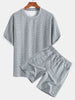 Rudy | Løst Relax Fit T-shirt med Twist-Jacquard Shorts