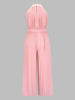 Elen | Plisseret jumpsuit med halterneck