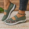 Saty | Blomsterbroderede mesh slip-on sko