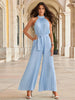 Elen | Plisseret jumpsuit med halterneck