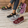 Saty | Blomsterbroderede mesh slip-on sko