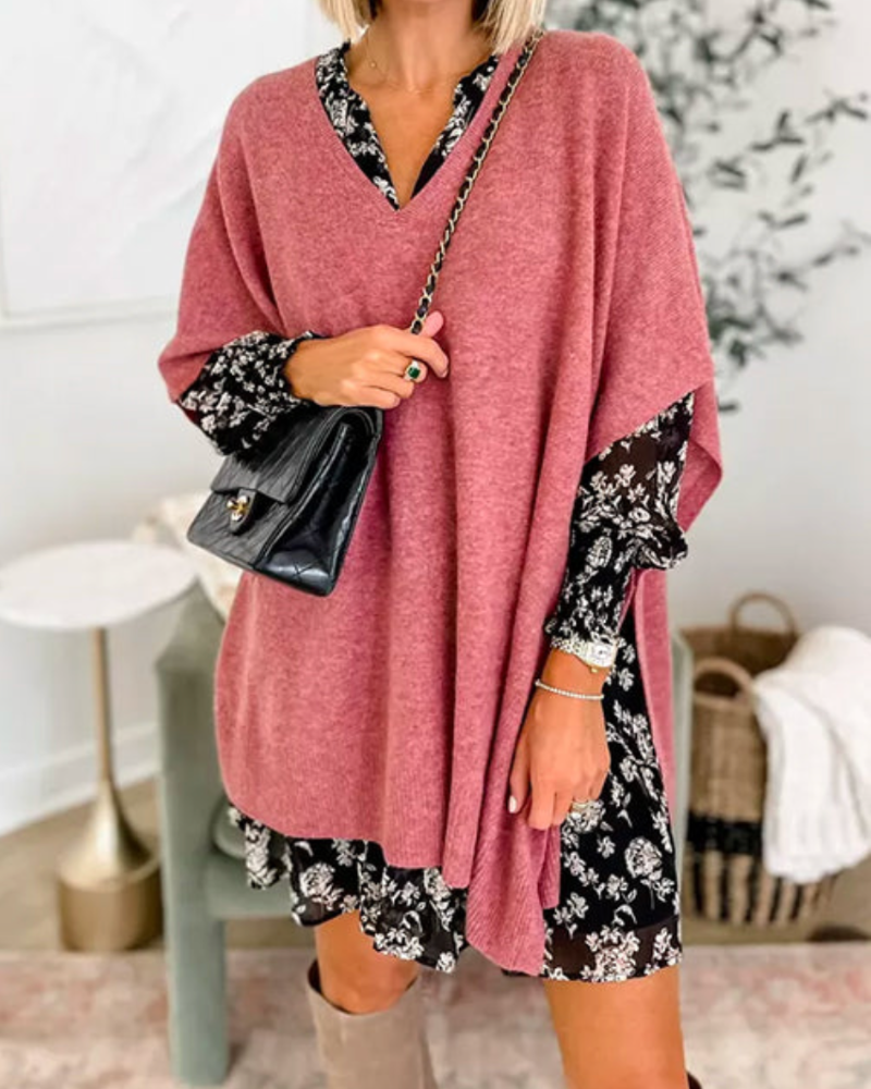 Annika | Poncho med V-udskæring