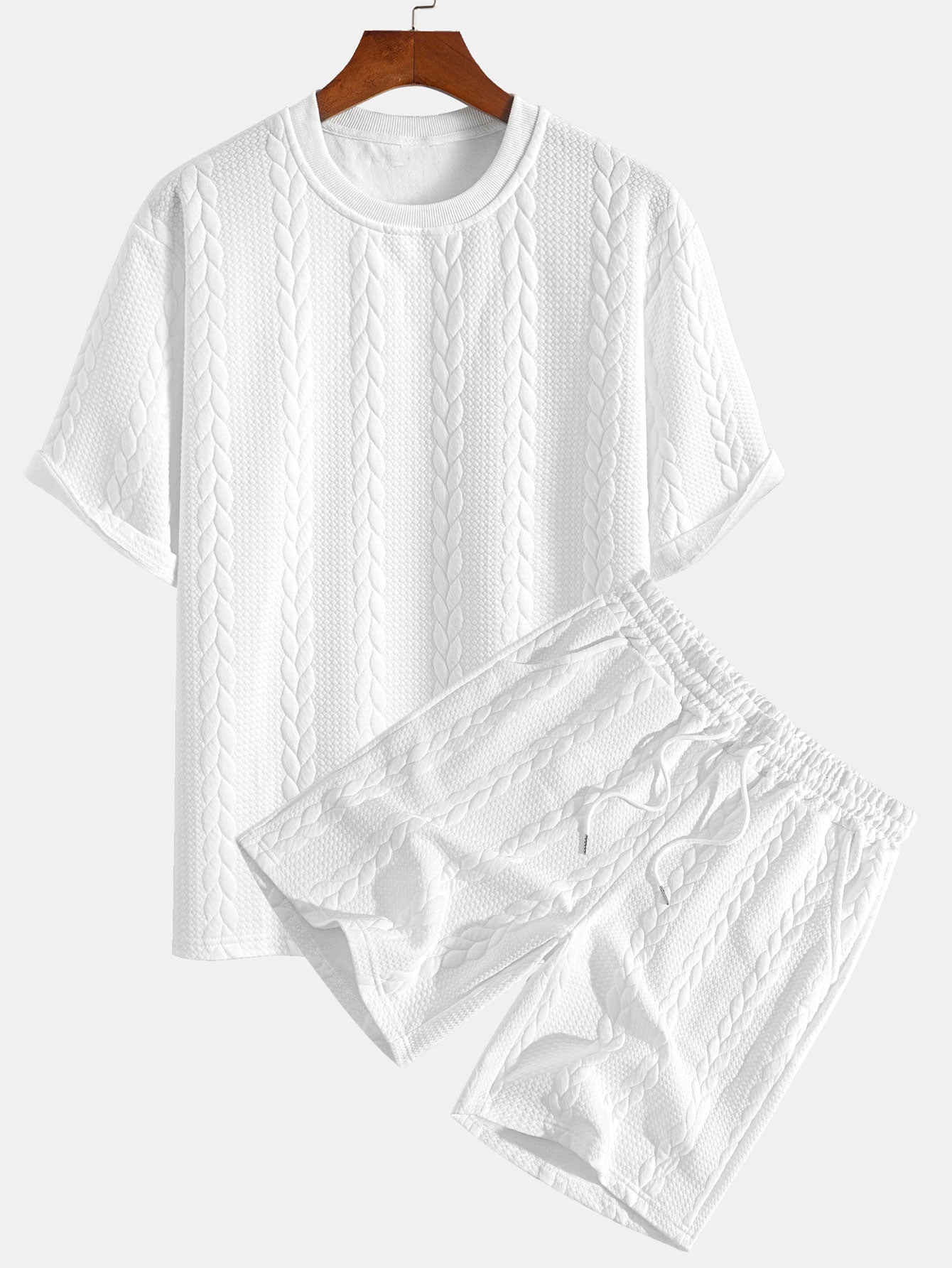 Rudy | Løst Relax Fit T-shirt med Twist-Jacquard Shorts