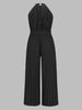 Elen | Plisseret jumpsuit med halterneck
