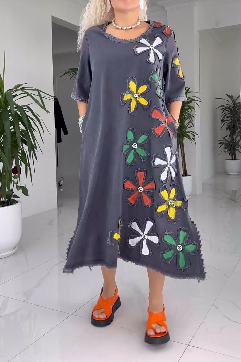 Lauren | Luftigt kjole med blomsterprint