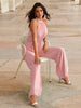 Elen | Plisseret jumpsuit med halterneck