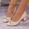Mathilda | Elegante high-heels med krystaller og sart sløjfe