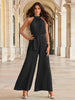 Elen | Plisseret jumpsuit med halterneck