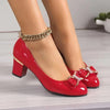 Mathilda | Elegante high-heels med krystaller og sart sløjfe