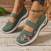 Saty | Blomsterbroderede mesh slip-on sko