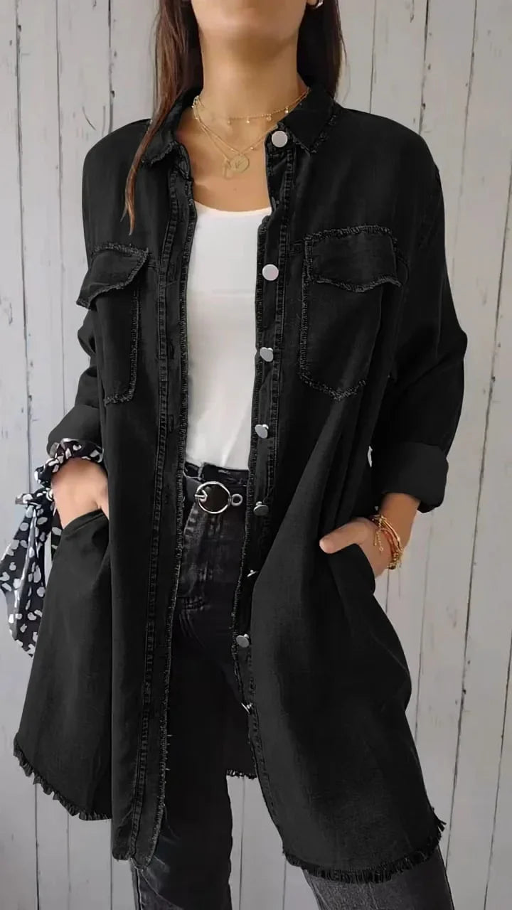 Kell | Stilfuld denim-overshirt til kvinder