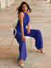Elen | Plisseret jumpsuit med halterneck