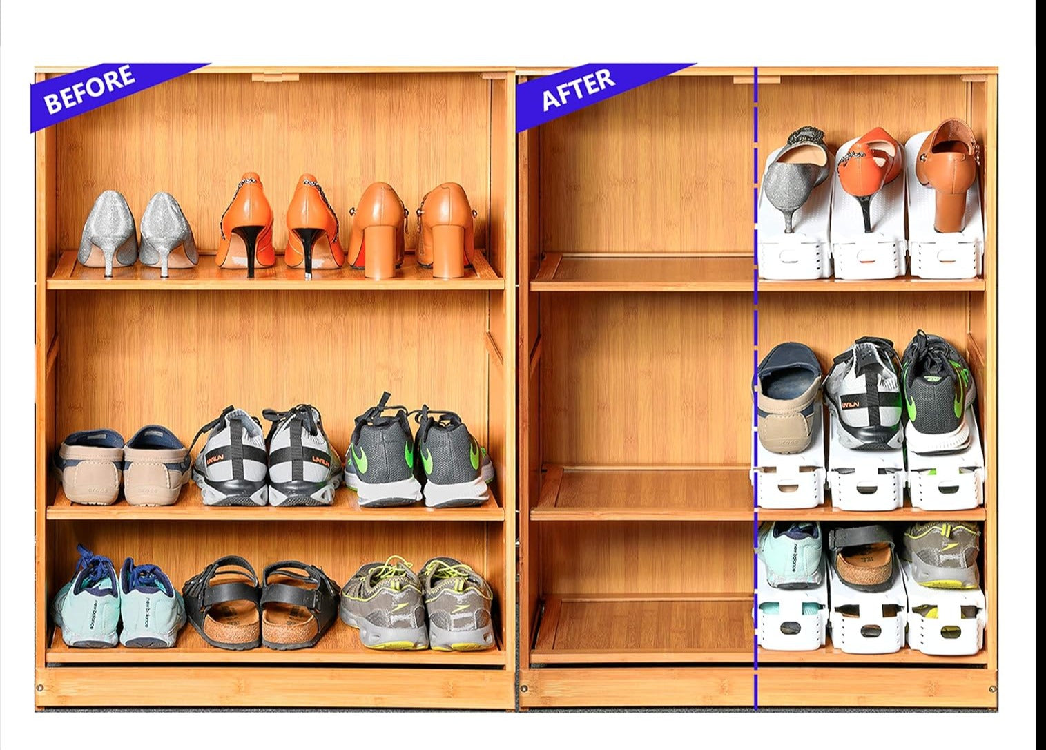 OrdnungsMeister™ | Shoe Slot Organiser | BUNDLE RABAT I DAG!