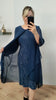 Mirah | Elegant midikjole med gennemsigtigt overlay