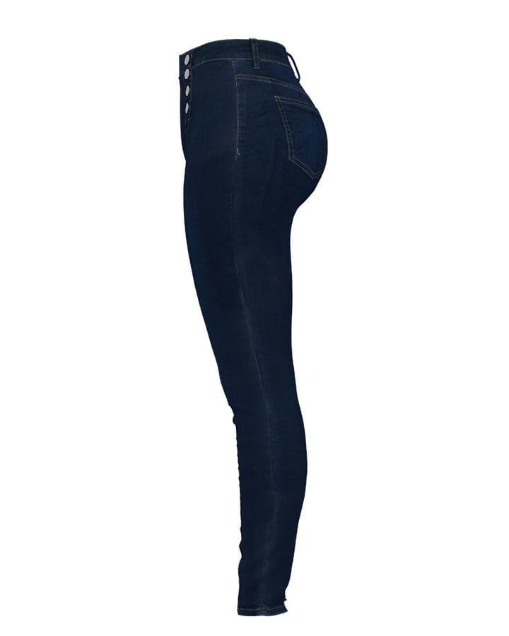Violetta™ - Jeans med høj talje og dobbelt knapstolpe - Norado