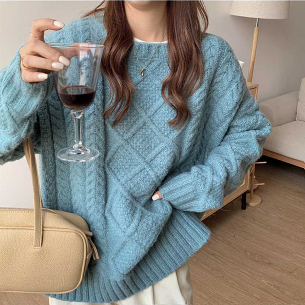 Fiona™ | Oversized strikket trøje med flagermusærmer - Norado