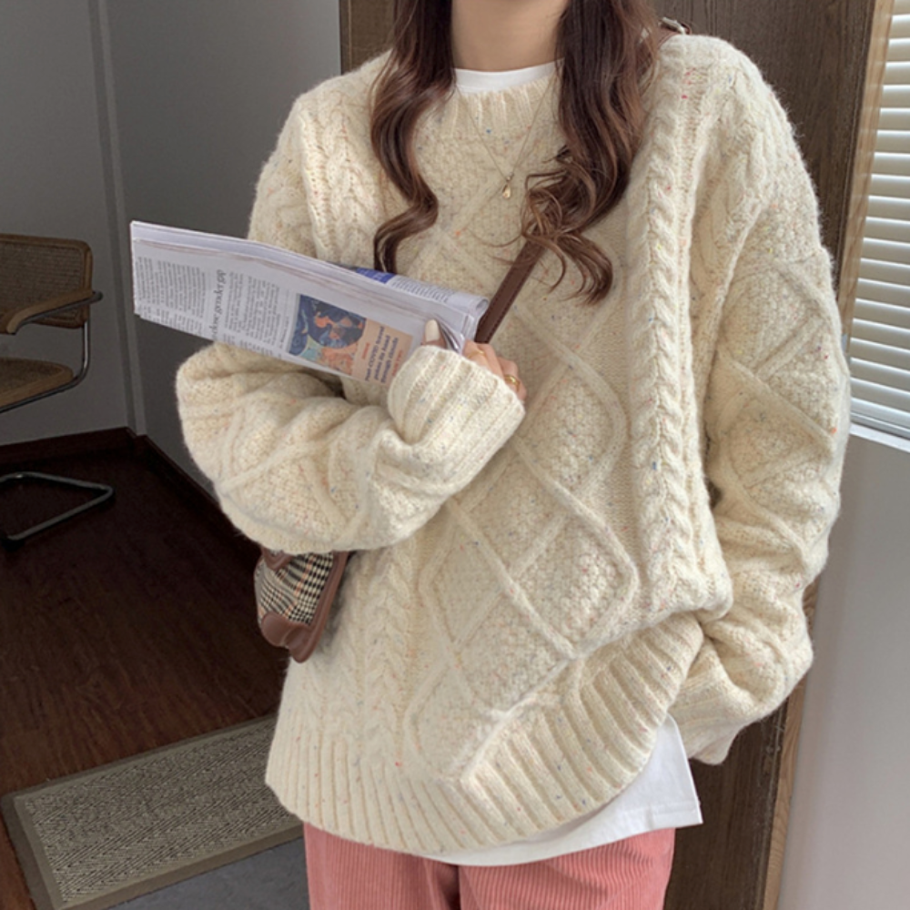 Fiona™ | Oversized strikket trøje med flagermusærmer - Norado