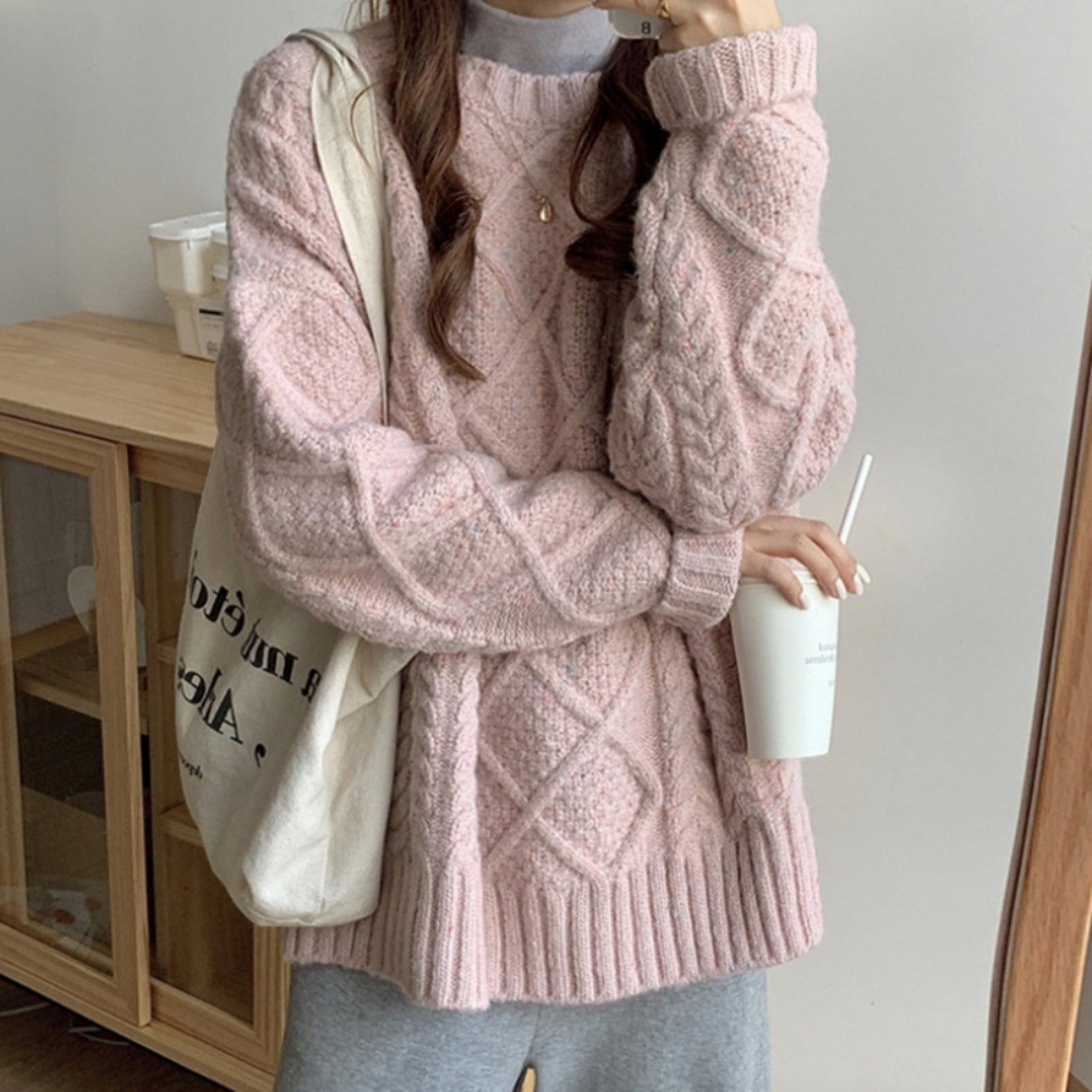 Fiona™ | Oversized strikket trøje med flagermusærmer - Norado