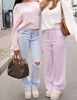 Freja™ | Elegante stribede bukser i pink - Norado