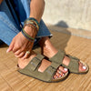 Polla | Wildlæder Sandaler med Dobbelt Rem