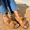 Polla | Wildlæder Sandaler med Dobbelt Rem