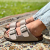 Polla | Wildlæder Sandaler med Dobbelt Rem
