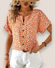 Maye | Blomstret top med knapper