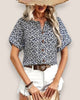 Maye | Blomstret top med knapper