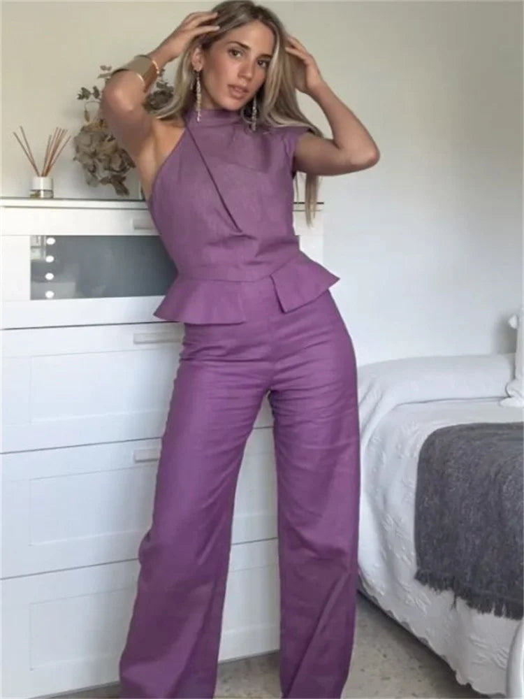Amber™ | Dame Jumpsuit med solid halter talje