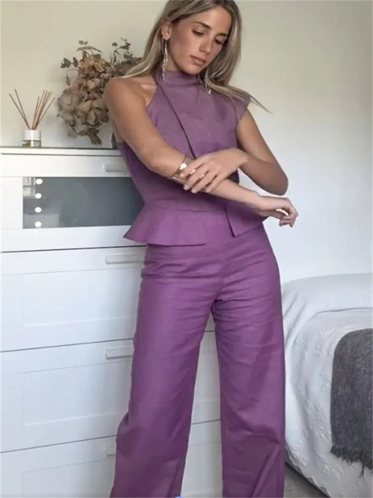 Amber™ | Dame Jumpsuit med solid halter talje