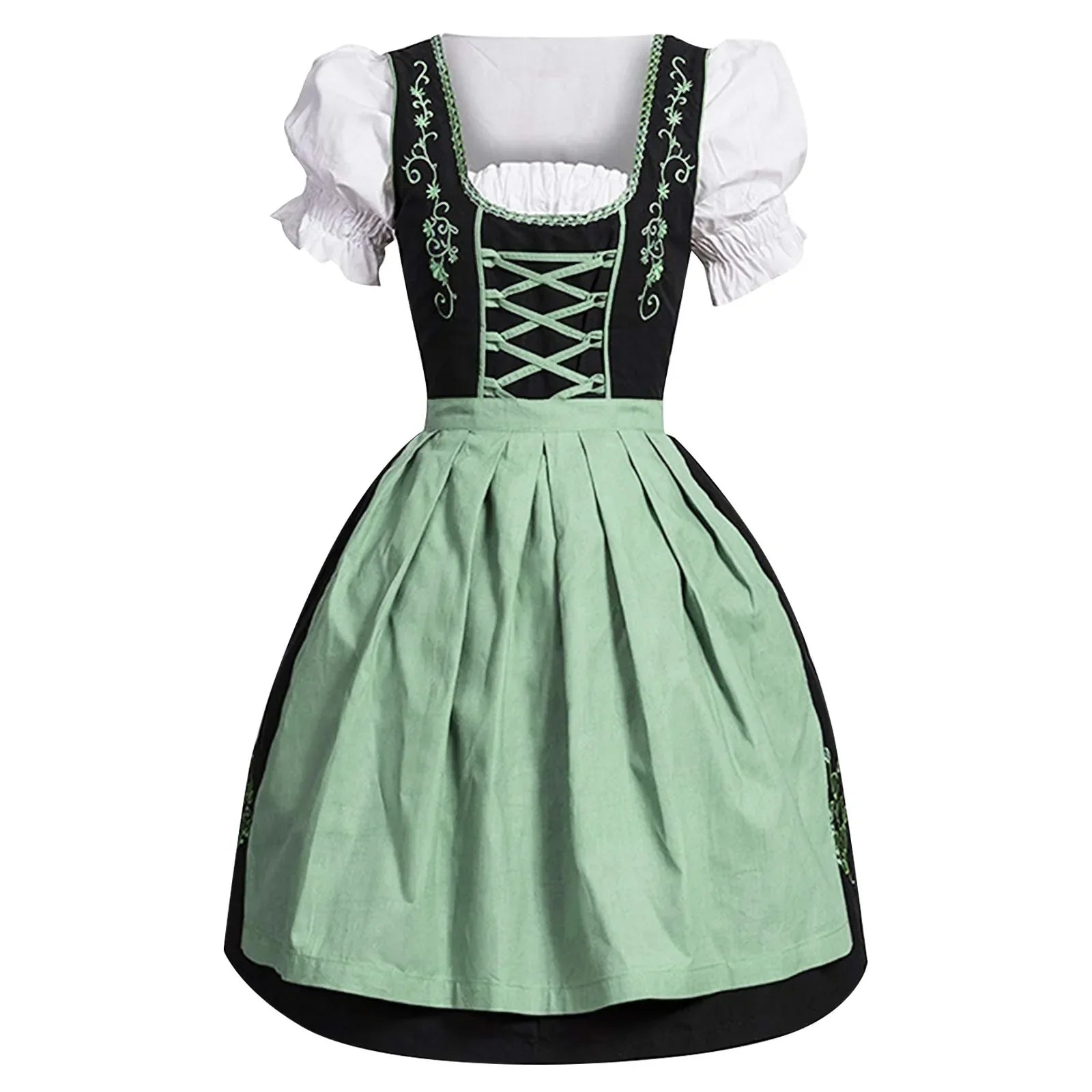 Lyserød Oktoberfest-ølpige-kjole
