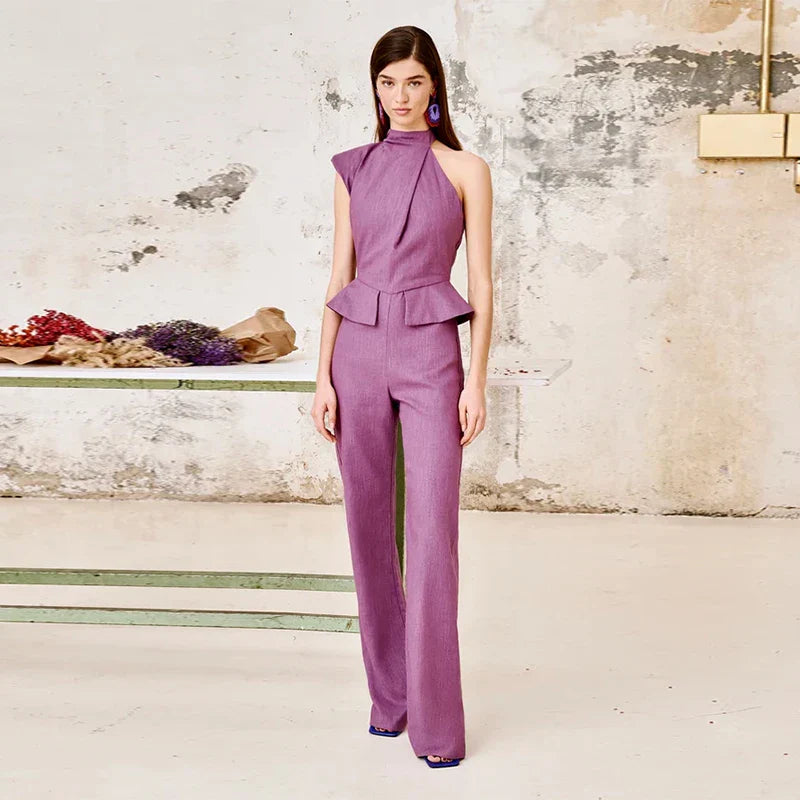 Amber™ | Dame Jumpsuit med solid halter talje