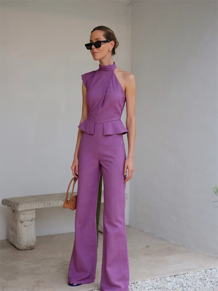 Amber™ | Dame Jumpsuit med solid halter talje