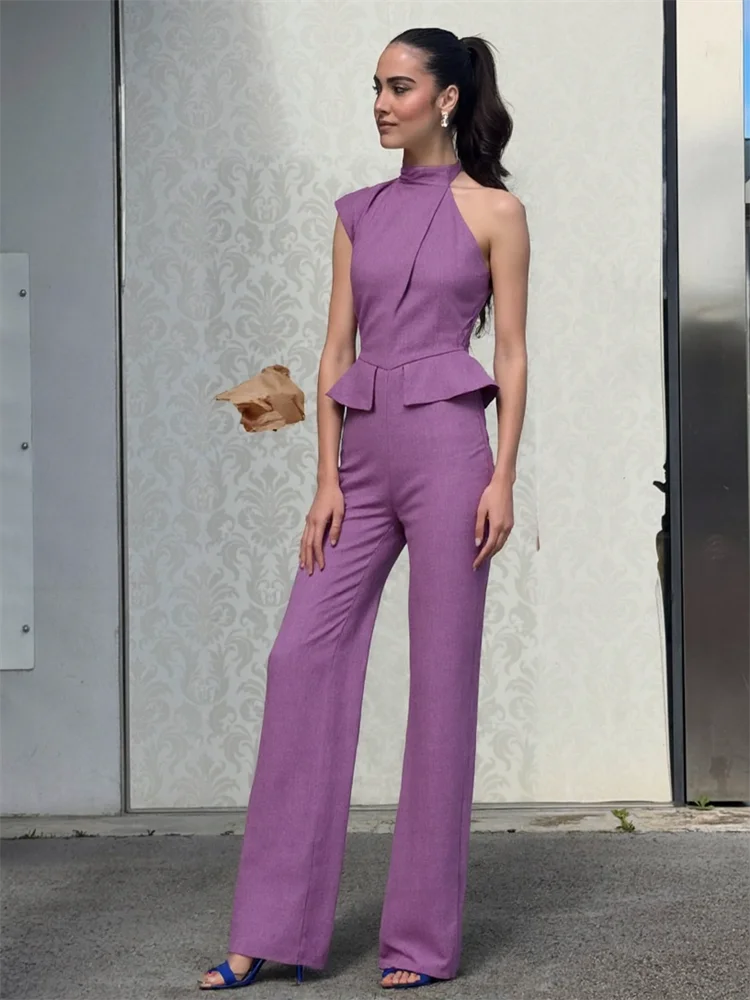 Amber™ | Dame Jumpsuit med solid halter talje