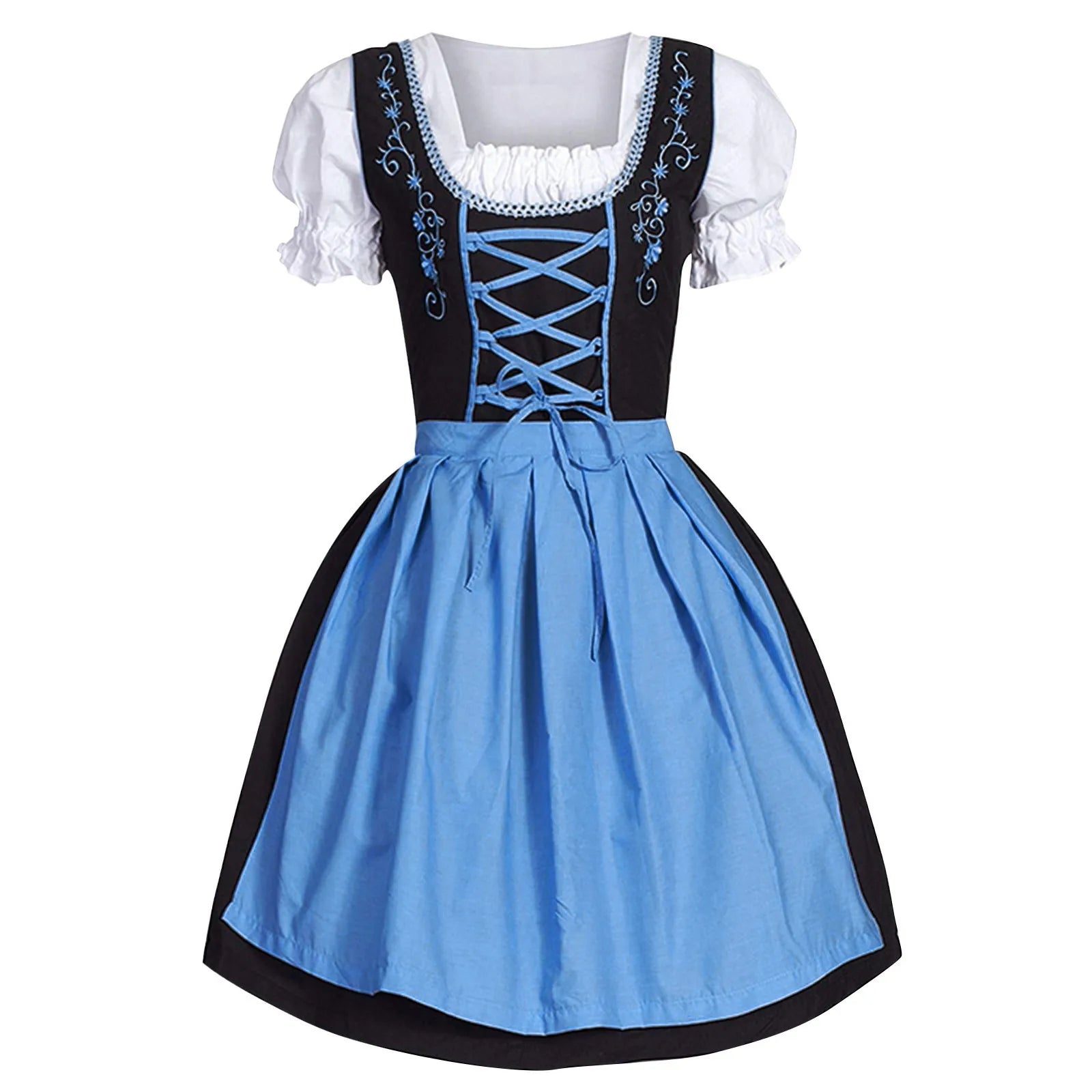 Lyserød Oktoberfest-ølpige-kjole