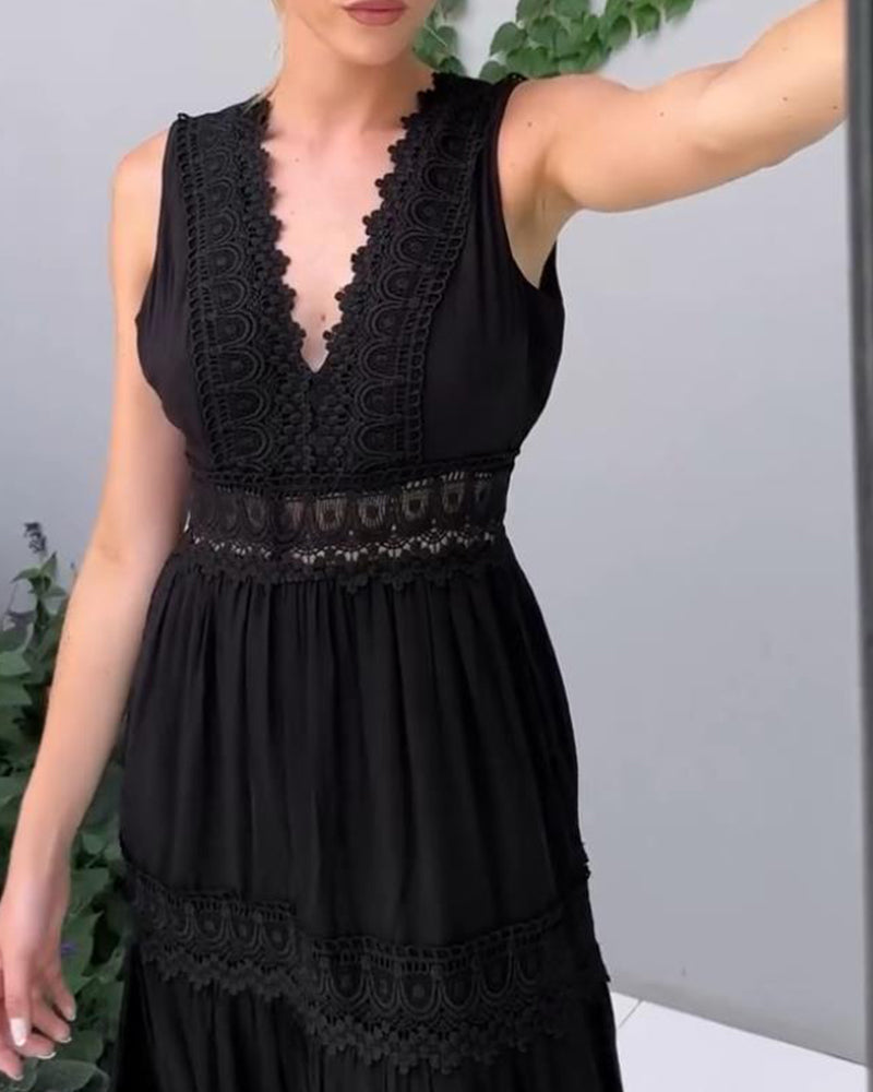 Daniela | Elegant spidstankkjole med V-udskæring