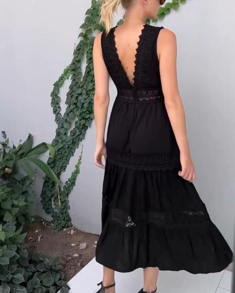 Daniela | Elegant spidstankkjole med V-udskæring