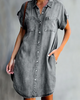Letecia | Denim-kjole med moderne snit