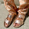 Polla | Wildlæder Sandaler med Dobbelt Rem