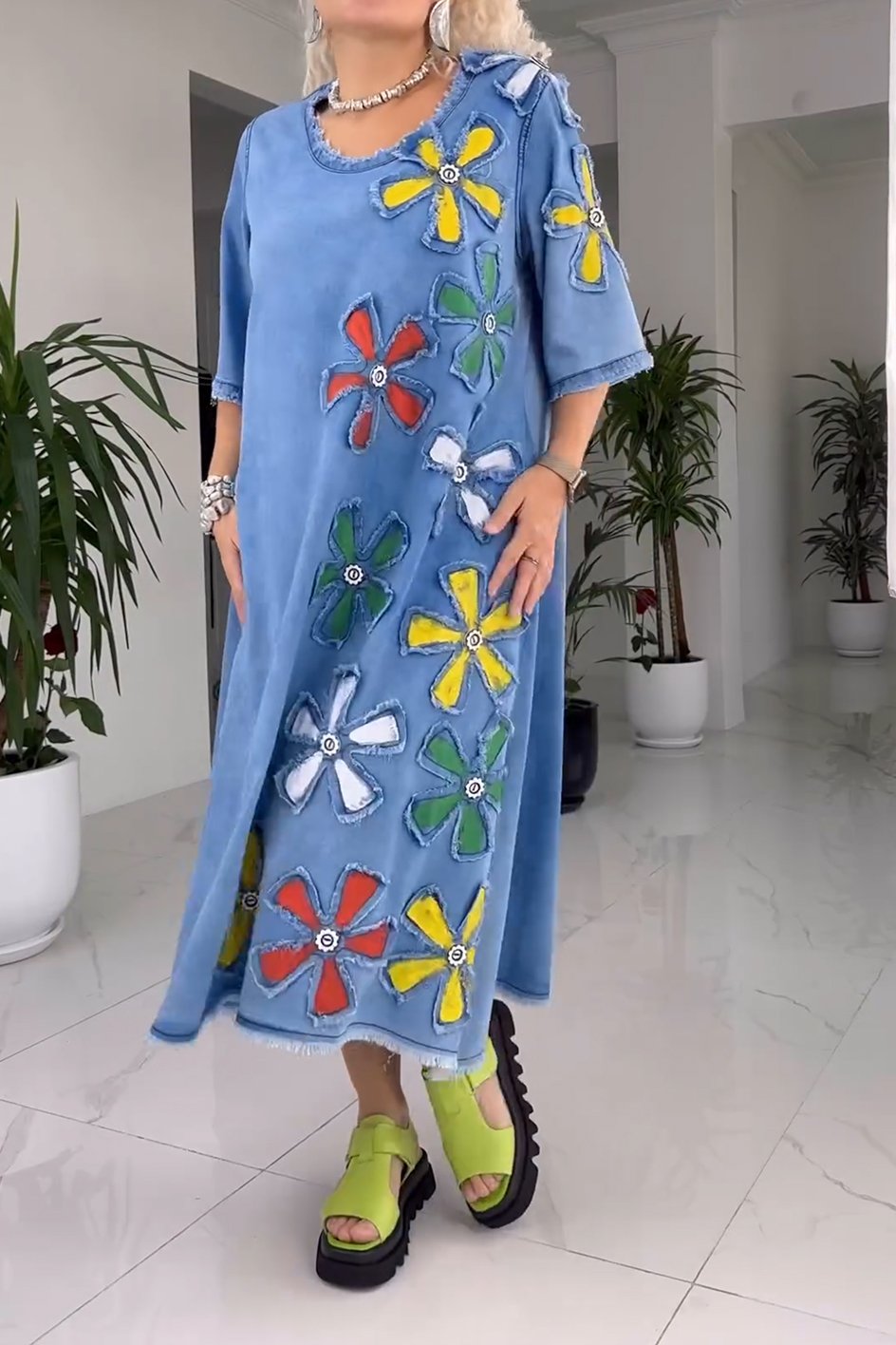 Lauren | Luftigt kjole med blomsterprint