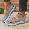 Saty | Blomsterbroderede mesh slip-on sko