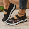 Saty | Blomsterbroderede mesh slip-on sko