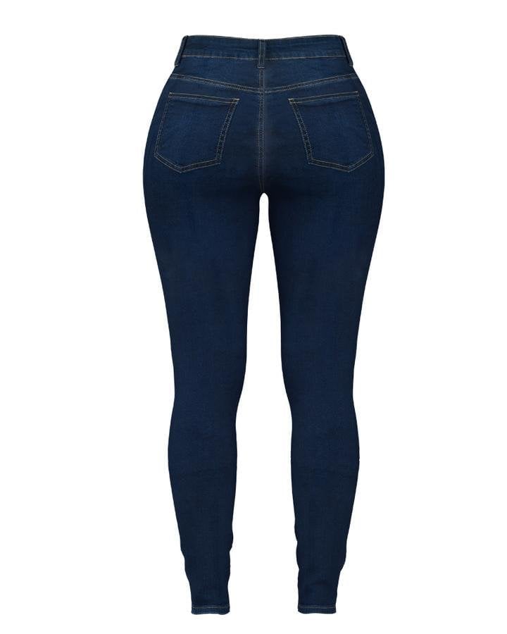 Violetta™ - Jeans med høj talje og dobbelt knapstolpe - Norado