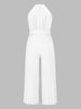 Elen | Plisseret jumpsuit med halterneck